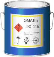 Эмаль ПФ-115 черный (1кг)